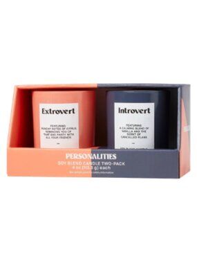 2pk Introvert Extrovert 4oz Jar Candle Gift Set Citrus Vanilla Room Essentials